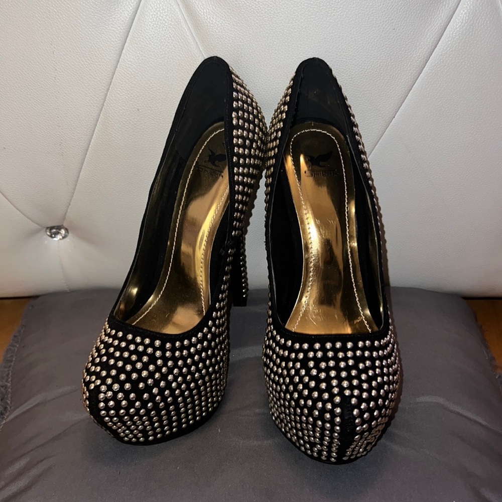 Gold Studded Heels